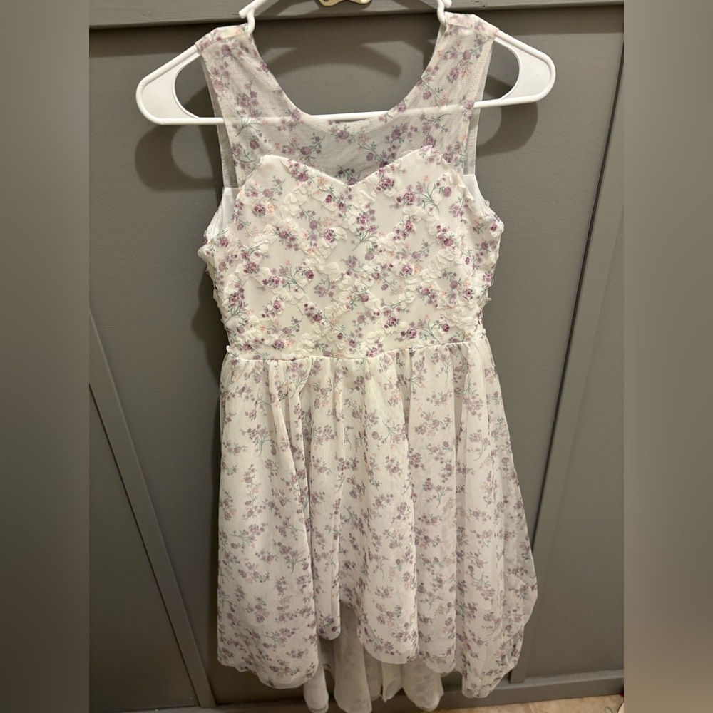 by & by Elegant White Floral Dress